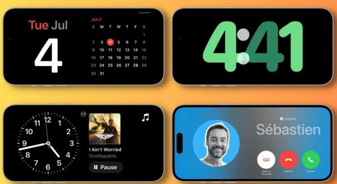 长海苹果手机维修分享iOS17横屏充电待机显示有什么好处 