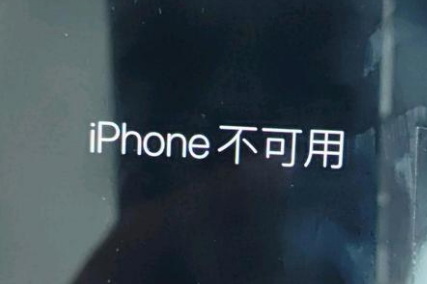 长海苹果服务网点分享锁屏界面显示“iPhone 不可用”如何解决 