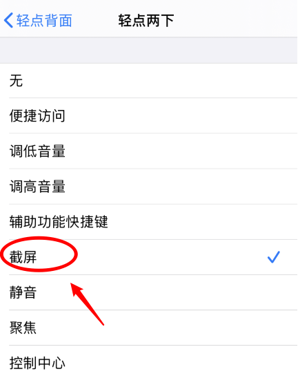 长海苹果手机维修分享iPhone12如何启用双击截屏 